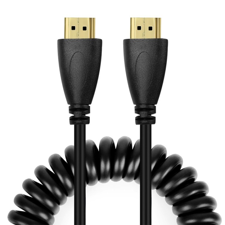 อะไหล่มาใหม่ รุ่น 1.4 ชุบทอง 19 Pin สายขด HDMI Male to HDMI Male รองรับ 3D / Ethernet ความยาว: 60cm 