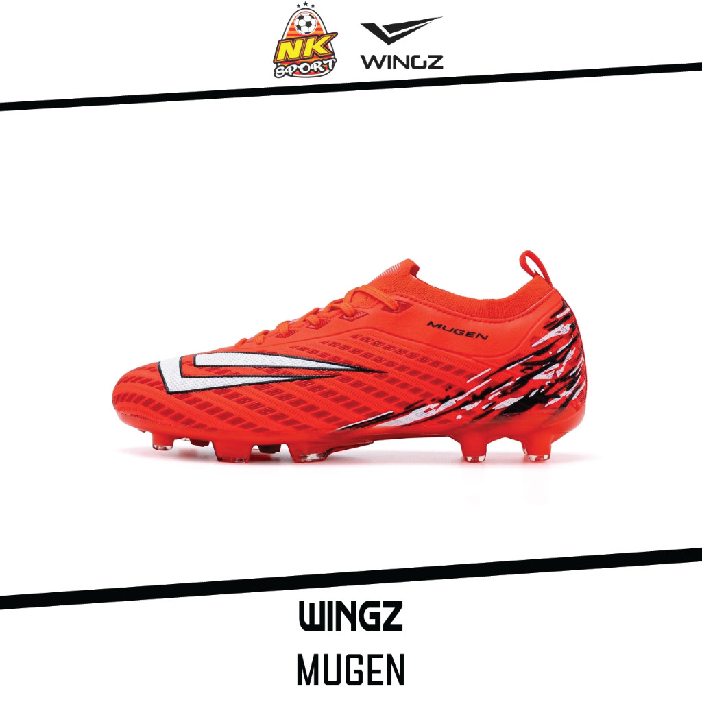 WINGZ MUGEN สีแดง (รองท็อป) รองเท้าสตั๊ด รองเท้าสตั๊ดหุ้มข้อ