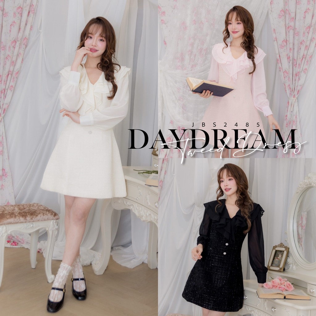 #JBS2485 Daydream Tweed Dress Joobs studio