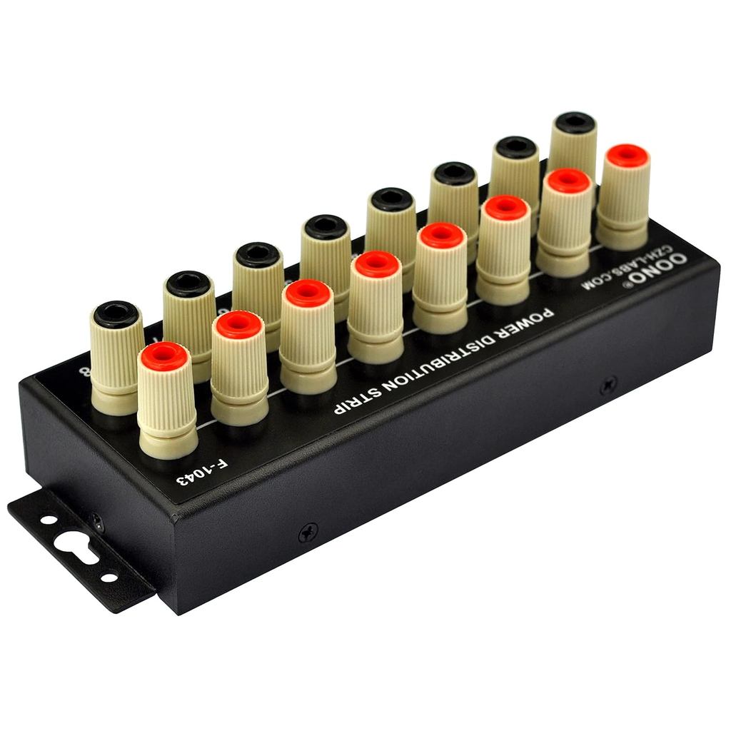 Banana Jack 8 Outlet DC Power Distribution Strip (สายไม่มี)
