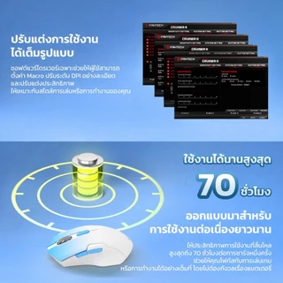 FANTECH เมาส์เกมมิ่งไร้สาย รุ่น WG11V2RD WIRELESS MOUSE เชื่อมต่อแบบไร้สาย มาพร้อมแท่นชาร์จ ความแม่นยำสูงปรับ