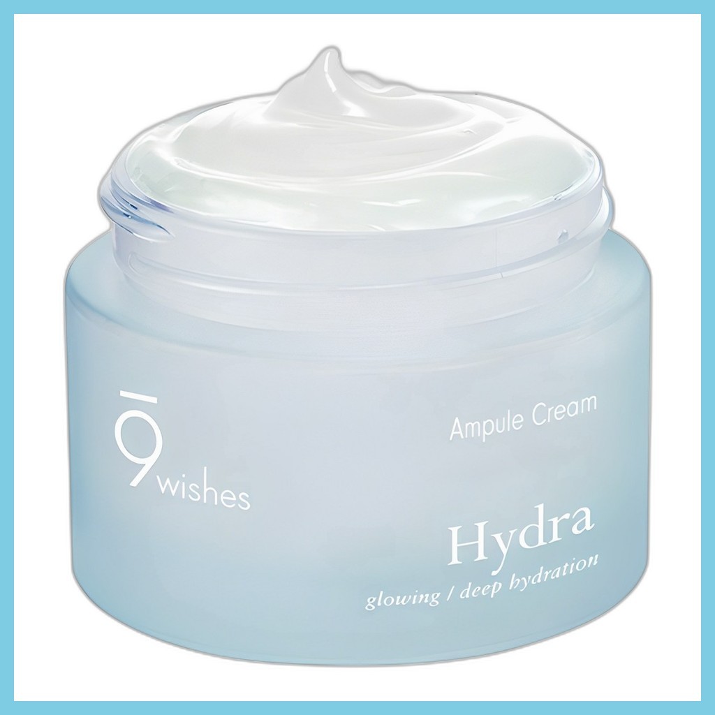 [9wishes] 9Wishes Hydra Ampoule Cream 50 ml 1 ชิ้น / Korean Ampoule Cream / Dewy Finish / ของแท้ 100