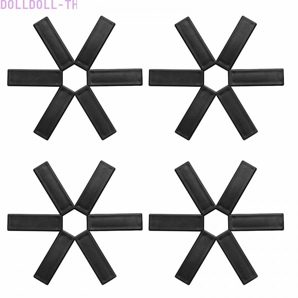 [Dolldoll]Heat Resistant Folding Pads 4PCS NonSlip Foldable Pot Mats Kitchen Dining
