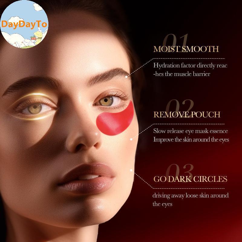 DayDayTo 60 ชิ้น SADOER ทับทิมสีแดงคอลลาเจน Eye Mask Firming Anti Dark Circles ลบตากระเป๋า Moisturiz
