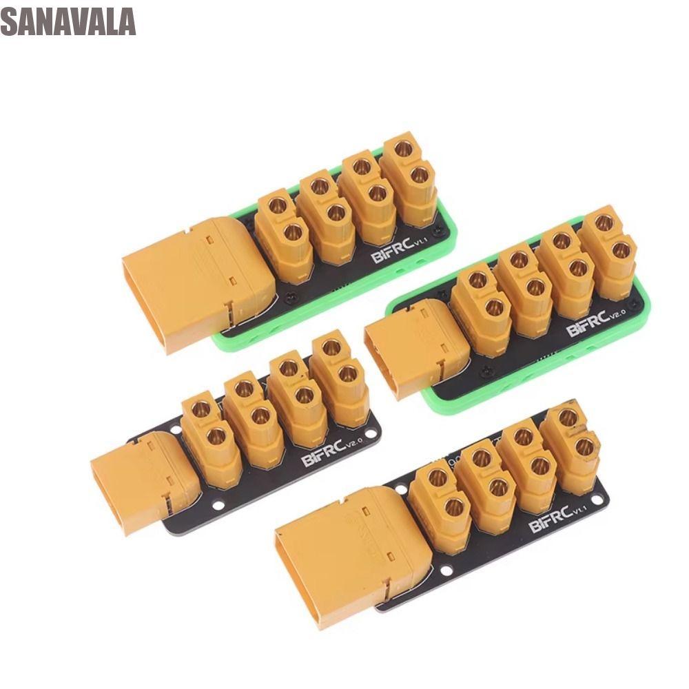 SANAVALA Power Distribution Board, 4 ช่องปลั๊ก XT60 Connector High Current Distribution Board XT30 C
