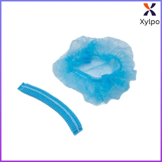 X·P (100ชิ้น/แพ็ค) หมวกแถบผ้าไม่ทอแบบใช้แล้วทิ้งป้องกันฝุ่นและผมร่วงหมวกทำงานสำหรับเชฟบิวตี้ช็อป