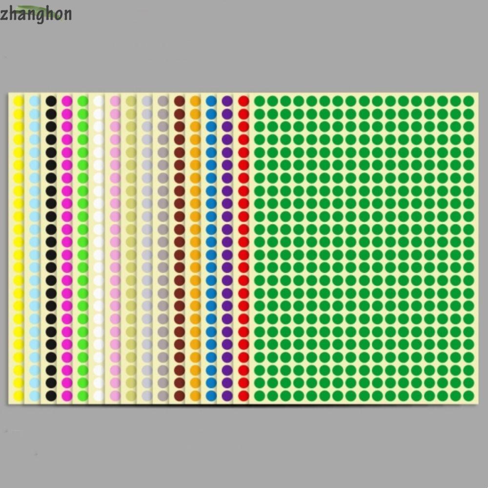 ZHANGHONG Dot Stickers, Small 1/4" Dot Labels, Decorative Self-กาว Circle หลากสี Office