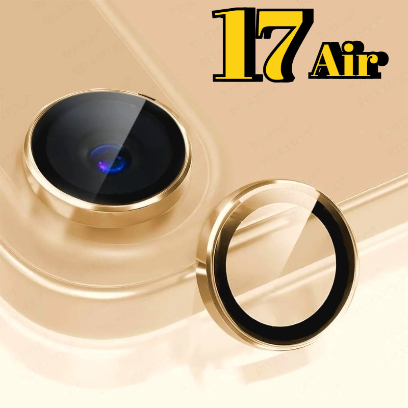สําหรับ iPhone17Air iPhoneAir Apple17Air 9D อลูมิเนียมกล้องเลนส์ Protector แหวนฝาครอบฟิล์มสําหรับ Apple iPhone 17 Air กลับเลนส์กระจกนิรภัย Protector