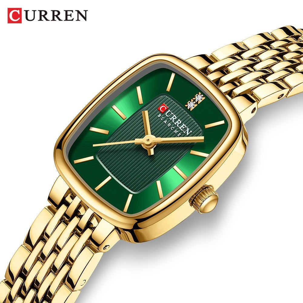 Curren Curren 9093 นาฬิกาผู้หญิงนาฬิกาแฟชั่นผู้หญิง Casual สายเหล็กนาฬิกาผู้หญิงนาฬิกา 3.19 S