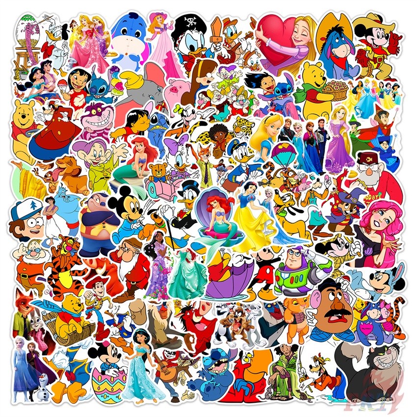 200 ชิ้น / ชุด ❉ สติกเกอร์ ลายการ์ตูนดิสนีย์ สําหรับตกแต่ง ❉ สติกเกอร์แฟชั่น กันน้ํา DIY Doodle