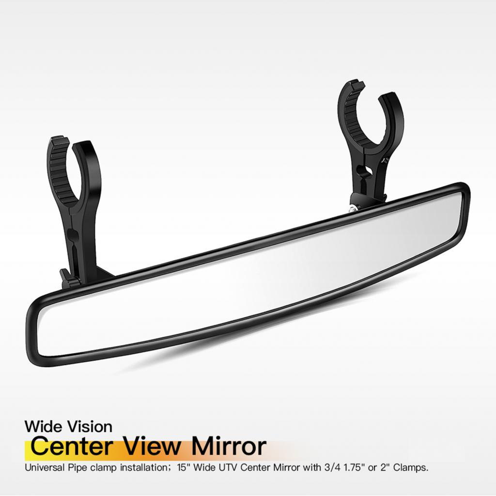 HUIOP Central กระจกมองหลัง Universal รถขนส่ง 15 กว้าง 1.75 หรือ 2 นิ้ว Clamps สำหรับ Polaris RZR PRO