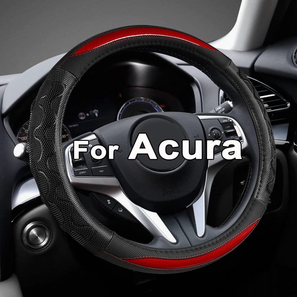 GIANT PANDA พวงมาลัยสําหรับ Acura RDX และ MDX, พวงมาลัยรถสําหรับ Acura TLX และ TL - สีแดง
