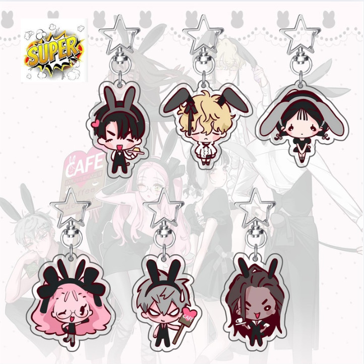 อะนิเมะยอดนิยม Alien Stage Chibis พวงกุญแจสําหรับผู้หญิงอุปกรณ์เสริมกระเป๋า Luka Ivan Till