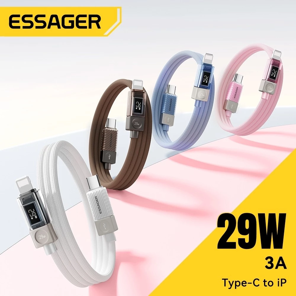 Essager สายชาร์จเร็ว Type-C to iP 29W PD Fast Charging Data Cable สายชาร์จสายเคเบิล,ชาร์จเร็ว สายชาร์จเร็ว A14