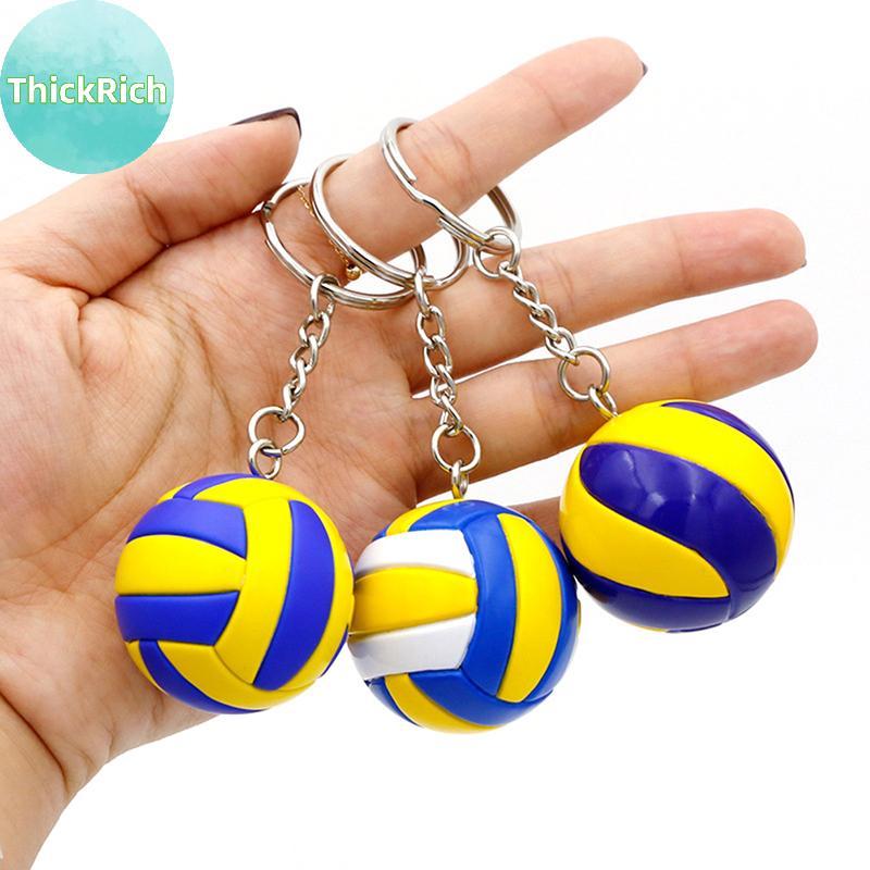 ThickRich Volleyball Keychain Mini PVC Volleyball Keychain กระเป๋าพวงกุญแจรถ Ball Key Ring MY