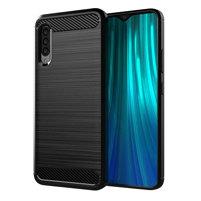 Soft Matte สําหรับ Samsung Galaxy A90 5G กันกระแทกคาร์บอนไฟเบอร์สําหรับ Samsung A90 5G แปรงเคสโทรศัพ