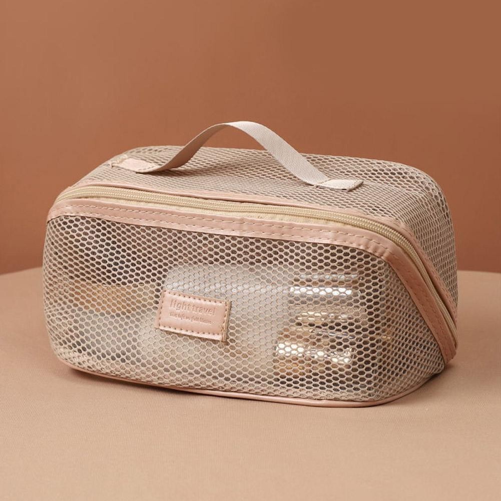 LIMERENCE Mesh Cosmetic Bag Wash Bag Large Capacity Cloud Makeup Bag กระเป๋าเดินทาง Q5m3