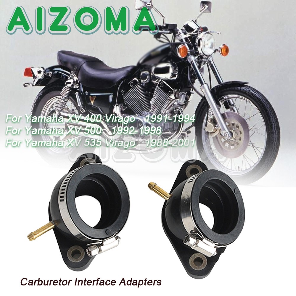 Zอะแดปเตอร์ท่อร่วมไอดีสำหรับ Yamaha XV400 XV 400 virago 91-94 XV535 XV 535 88-01 XV500 XV 500 1992-1