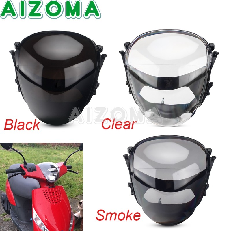 Zไฟหน้าสกู๊ตเตอร์ฝาครอบกระจกด้านหน้าสําหรับ Piaggio Zip 100 98 4T 125 124 50 49 2T AC 50 49 4T 50 2T