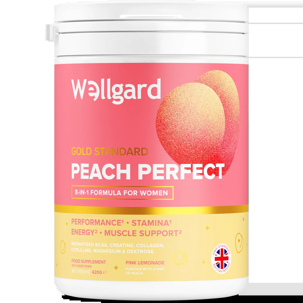 Wellgard Peach พีชเชอร์เบอร์รี่ 420 กรัม - เพิ่มพลังงานและสมรรถนะทางกาย กับคреатีนโมโนไฮเด-rate, คอล