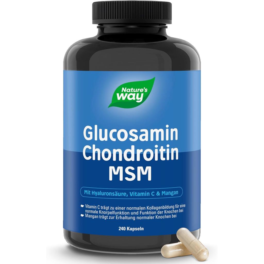 แคปซูลวิตามินสูง Amino Glucose Chondroitin M |   240 ชิ้น |   ประกอบด้วยวิตามินซี กรดไฮยาลูโรนิกและแ