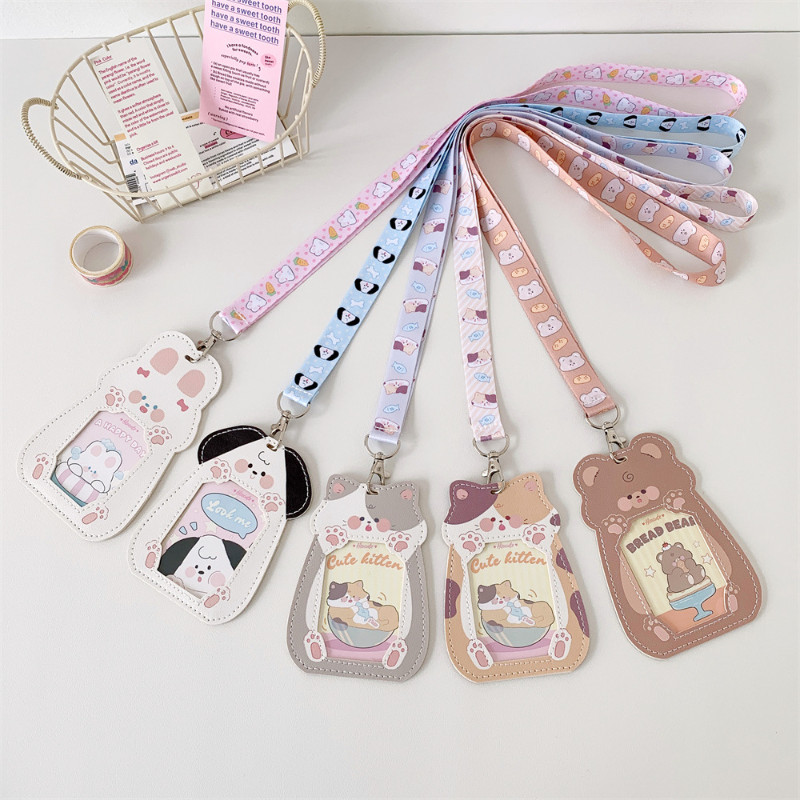 🐱 ที่ใส่บัตรหนังสัตว์น่ารัก หลากหลายแบบให้เลือก ที่ใส่บัตรนักเรียนบัตรรถเมล์ พร้อมสายคล้องคอยาว 🎀