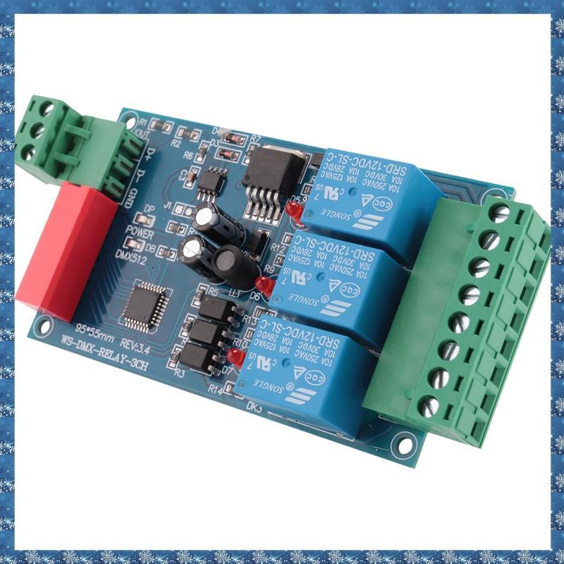 (PG)3CH DMX 512 RELAY OUTPUT, LED Dmx512 Controller Board, LED DMX512 ถอดรหัส, ตัวควบคุมสวิตช์รีเลย์