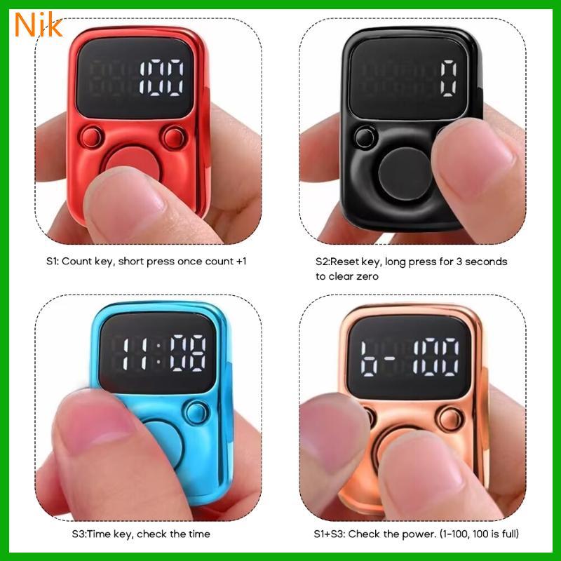บ.ลค.ต.ร.พ.ค.บริค เครื่องนับเลข Hand Finger Display Counting Tally Clicker Timer Counter ๊