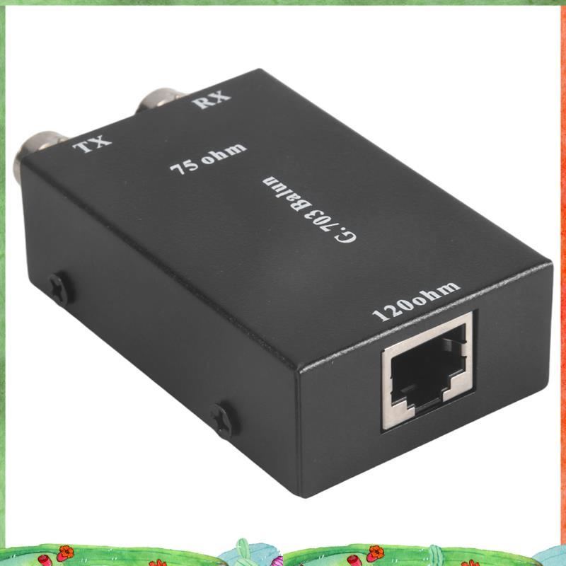 2.048Mbps G703 Coaxial BNC to RJ45 Transmitter E1 Converter Balance to Unbalance 75 Ohm to 120 Ohm I