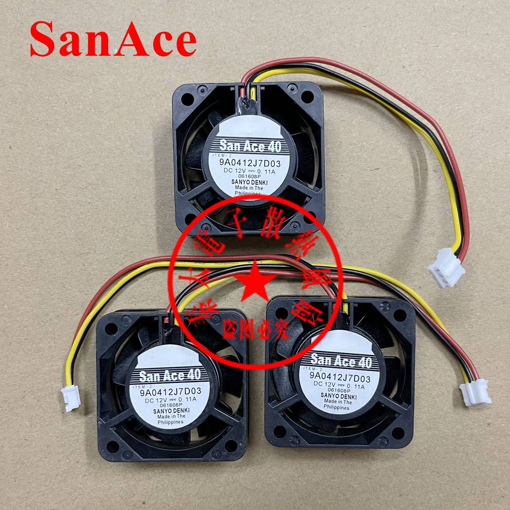 [Ready Stockหม้อน้ํา] พัดลมระบายความร้อน Sanyo 9A0412J7D03 DC12V 0.11 A 4015 Double Ball