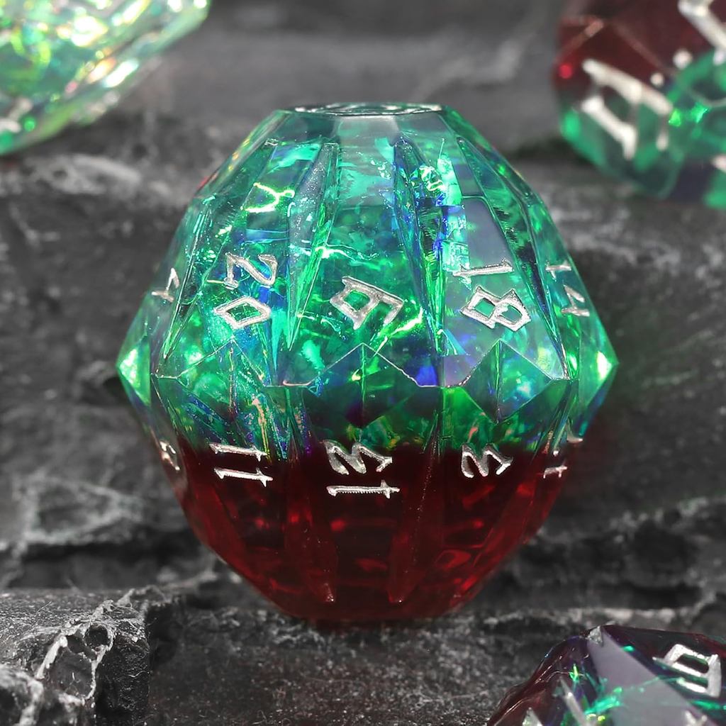 เรซิ่น DND ลูกเต๋า, Dungeons และ Dragons ชุดลูกเต๋า DND พร้อมกล่อง Polyhedral D และ D ลูกเต๋าการเล่น
