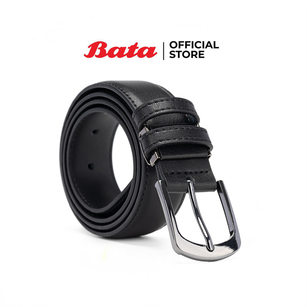 Bata บาจา เข็มขัด Size S ความยาว 105 cm สำหรับผู้ชาย รุ่น ELLIS-PIN สีดำ รหัส 9896127