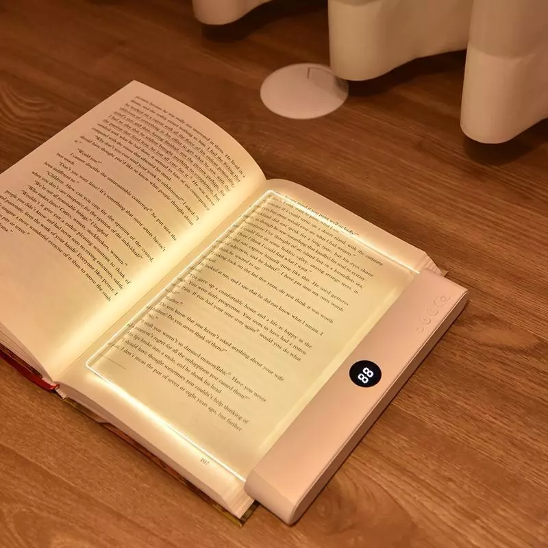 ไฟอ่านหนังสือ นํา อัจฉริยะไฟอ่านหนังสือ นํา หรี่แสงได้ไฟอ่านหนังสือตั้งโต๊ะแบบชาร์จไฟปิดเวลาปรับสามสีเหมาะสําหรับการอ่านก่อนนอนและการศึกษาบ้
