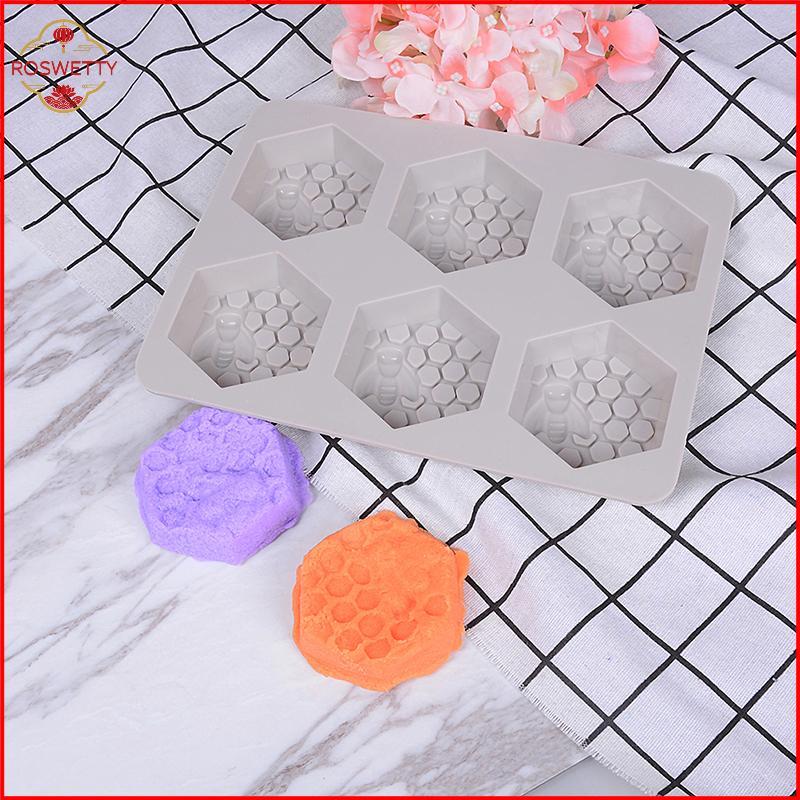 (BWD) 1 Pc 6 Cavity Silicone Bee Hive Decor สบู่ทํามือ Mould Resin Mold [VN]