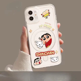 เคสโทรศัพท์แม่เหล็ก ลายเครยอนชินจัง ใช้ได้กับ iPhone17/16/15/14ProMax/13Pro/12/11คุณภาพสูง ป้องกันการตกกระแทกได้ดีเยี่ยม