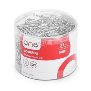 ONE ลวดเสียบกระดาษเหลี่ยม 31มม. เงิน 100731Z