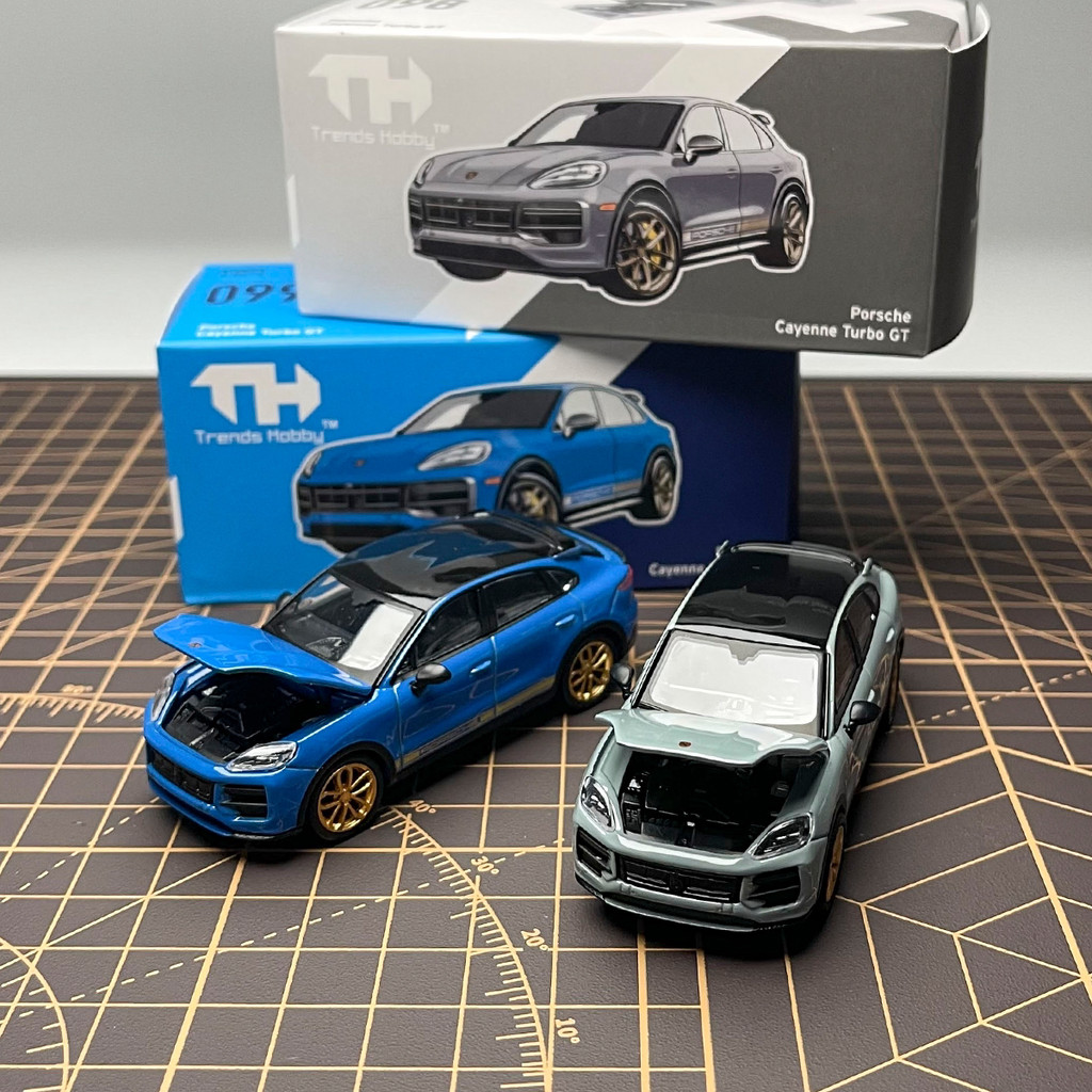 [Ready Stock Hot Sale] Ready Stock Trends Hobby TH 1: 64 Porsche Cayenne Turbo GT Alloy Car Model
