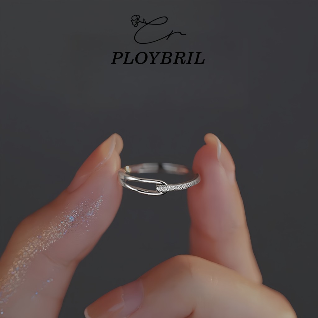 PLOYBRIL จากไทย 1วันถึง💕แหวนเงินแท้ S925 สไตล์เกาหลี หรูหรา | ดีไซน์นิชเรียบง่าย | สวมใส่ได้กับทุกชุด ชั้นสูง J028
