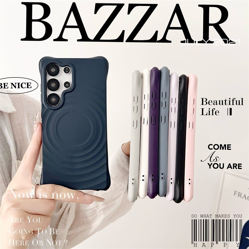 Samsung Ripples S26 Ultra Magnetic Case Wave คุณภาพสูงกันกระแทกเคสโทรศัพท์สําหรับ Samsung S25 S24 S23 S26Utra Plus FE วัสดุซิลิโคน Super Soft
