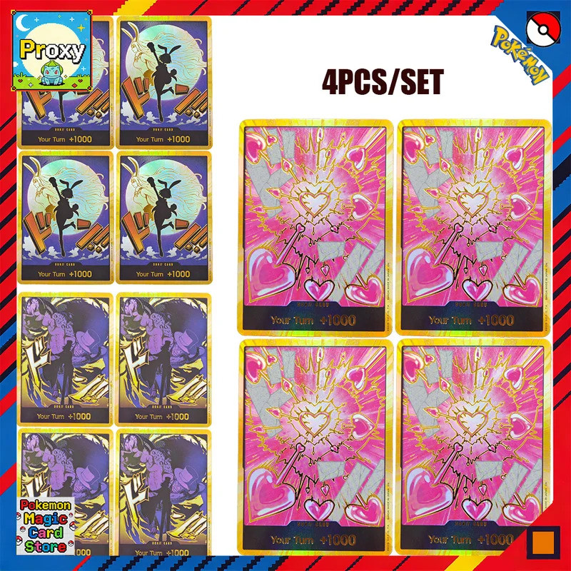 วันพีชดอน!! การ์ด OPCG 4pcs Proxy Caesar Clown Vegapunk Usopp Tony Chopper Collection อะนิเมะ Booste