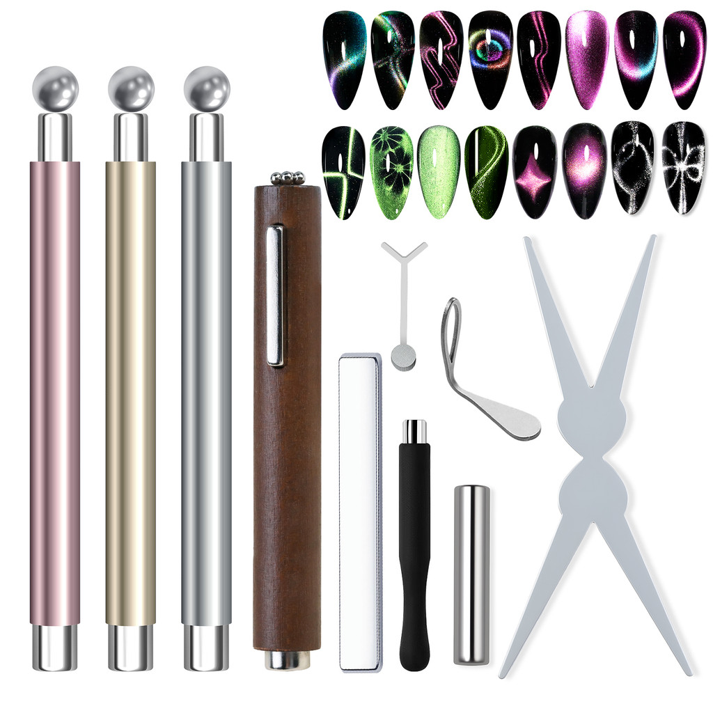 Nail Art Magnetic Wand Pen 3D Cat Eye Gel Nail Painting Nail Art Magnet Wand UV Gel Polish Nail Art Tool