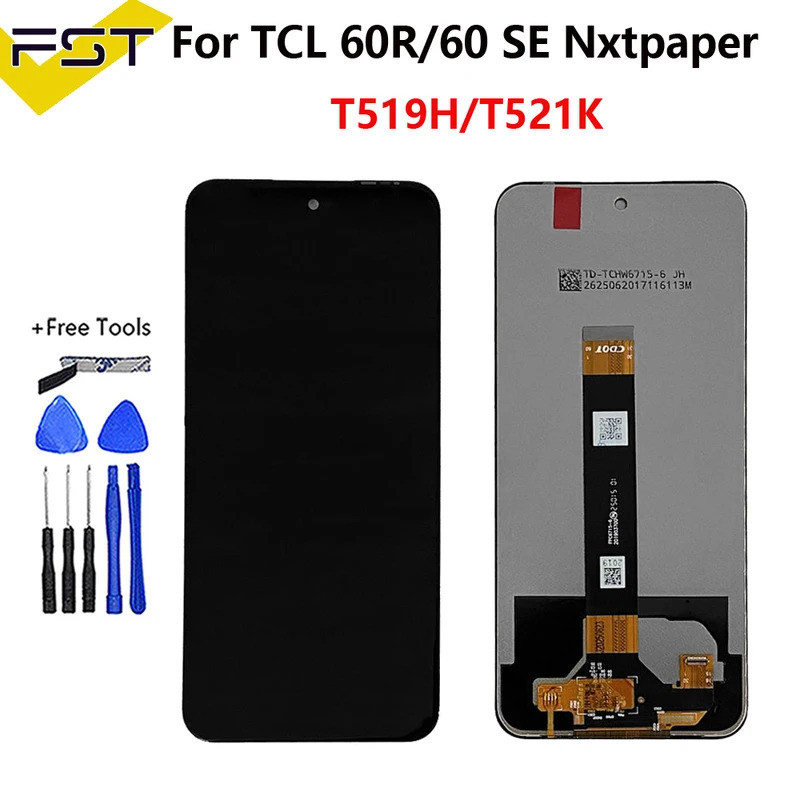 6.7 "สําหรับ TCL 60R LCD T519H จอแสดงผล Touch Digitizer Assembly สําหรับ TCL 60 SE Nxtpaper LCD T521