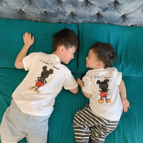 CODNew 2-14 ปีผ้าฝ้าย 100% พิมพ์ Unisex Tshirt เด็กแขนสั้นเด็กชายเด็ก Kanak-Kanak budak lelaki Perem