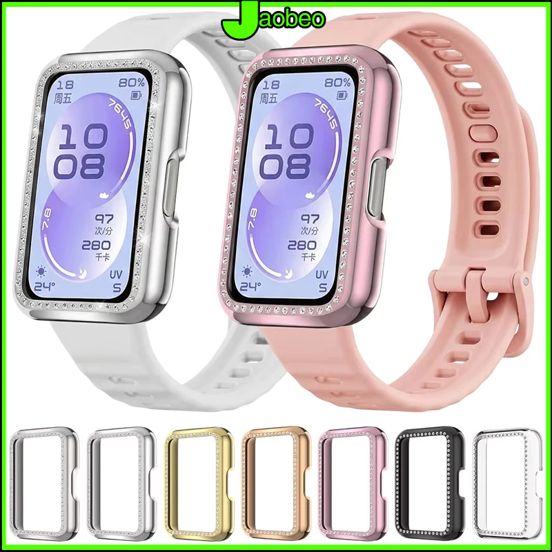 กรณีเพชร for Huawei Band 11 / Huawei Band 11 Pro เคส สมาร์ทว็อช อุปกรณ์ปกป้องกันหน้าจอรู ปกป้องกันรอยขีดข่วนรูป้องกัน