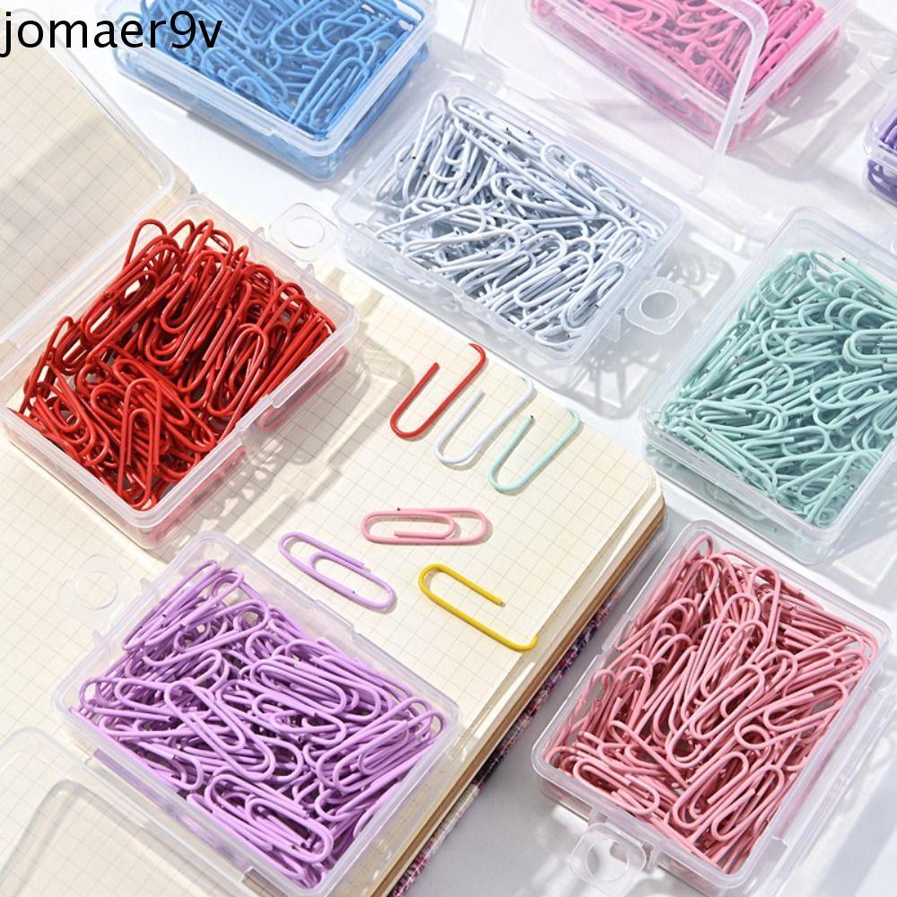 JOMAER 50PCS คลิปที่คั่น,โลหะผสมผูกคลิปหนีบกระดาษโลหะ,มินิสี Creative Binder Clamps โรงเรียน