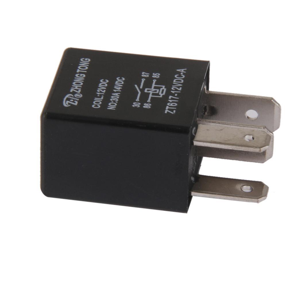 [qqnquv] ZT617-12V-AR รถรถบรรทุกอัตโนมัติ DC 12V 30A 30 AMP SPST รีเลย์รีเลย์ 4 พิน