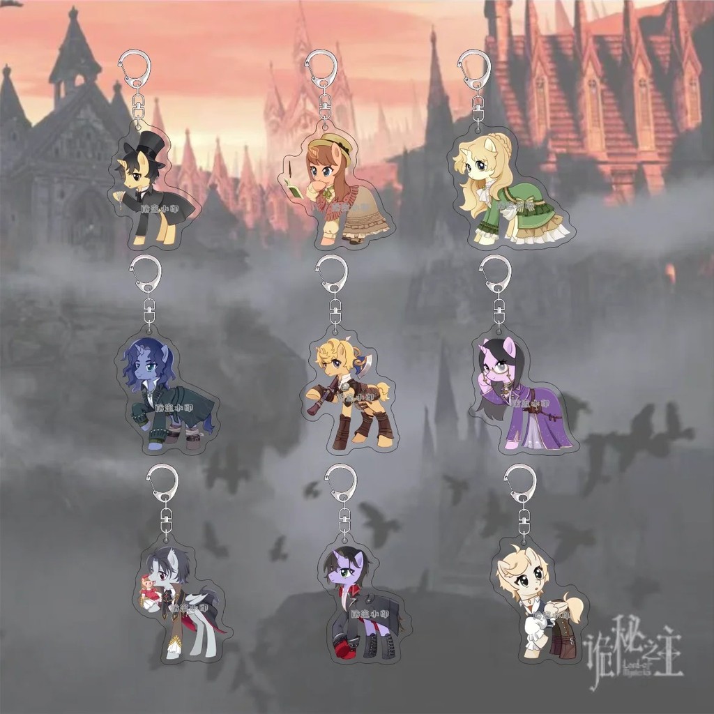 Lord of the Mysteries Klein Moretti Pony Anime Keychain Acrylic miga อุปกรณ์ตกแต่งของสะสมเป็นของขวัญ