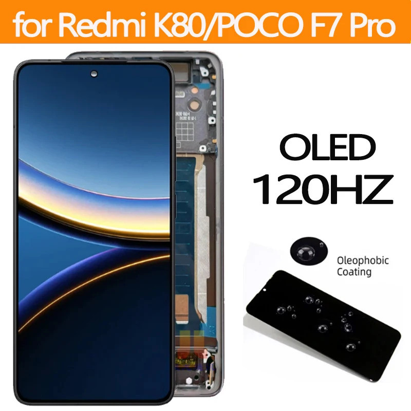 6.67 Original AMOLED 120Hz สําหรับ Xiaomi Redmi K80 24117RK2CC LCD F7 Pro 24117RK2CG จอแสดงผลหน้าจอส