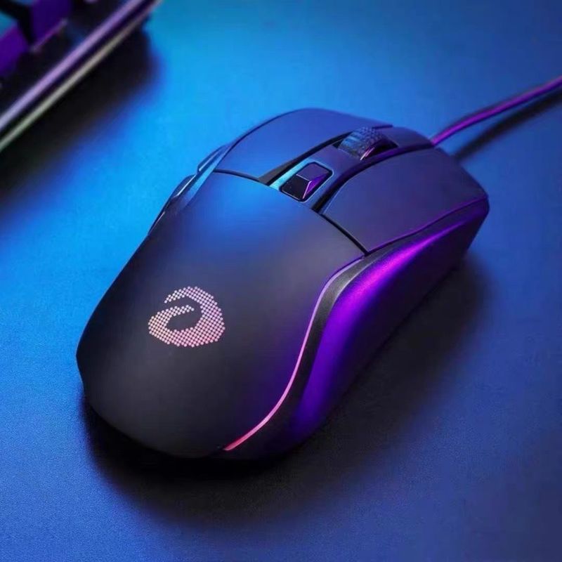 Dahlyou Wrangler CM610v2 น้ําหนักเบาเกมอินเทอร์เน็ตคาเฟ่เมาส์เกมแบบมีสาย lol กินไก่ cf Universal