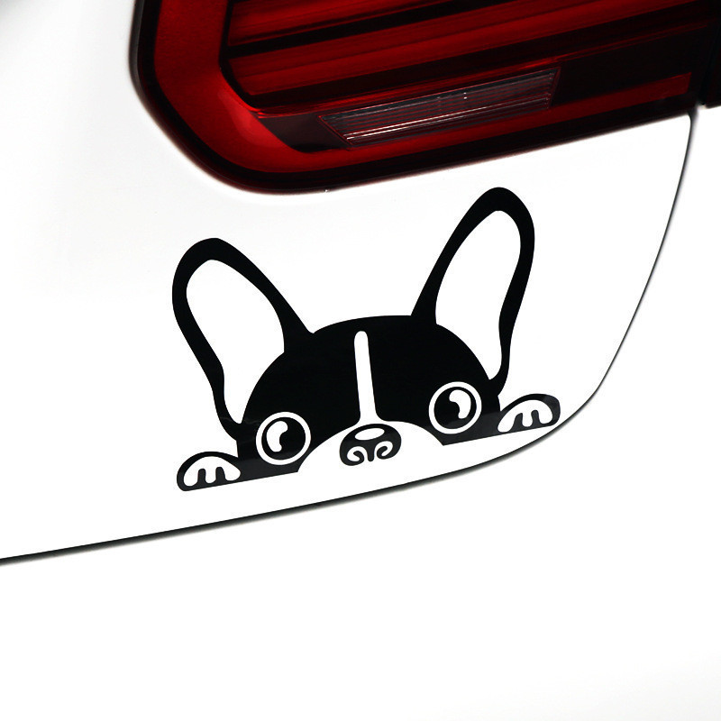 French Bulldog สติ๊กเกอร์ติดรถน่ารัก French Bulldog สติ๊กเกอร์แต่งรถการ์ตูนสนุก French Bulldog สติ๊ก